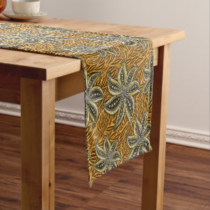 Chemin De Table Court Style Batik Floral Abstrait africain