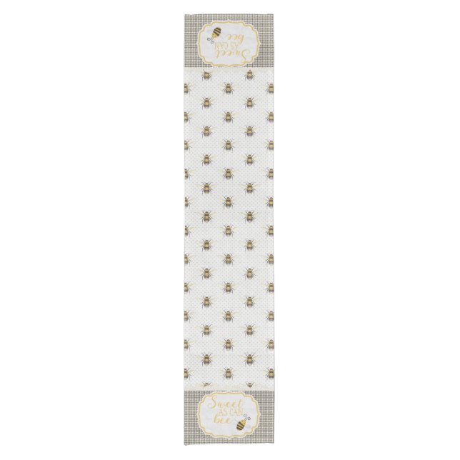 Chemin De Table Court Sucré comme peut "BEE" (Devant)