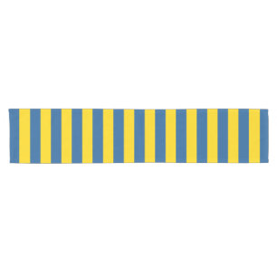 Chemin De Table Court Suède Ukraine drapeau rayures lignes motif bleu ja