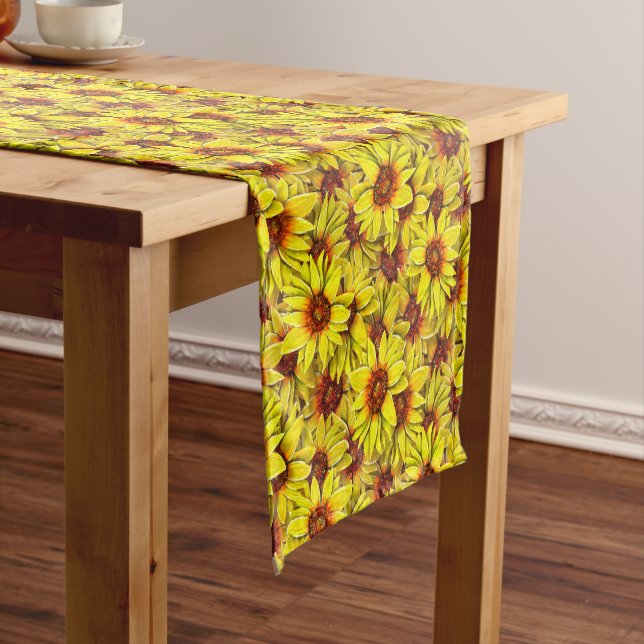 Chemin De Table Court Sunflower Table Runner (In Situ)
