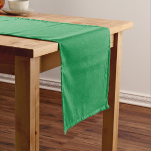 Chemin De Table Court Surface verte texturée avec un motif tourbillonnan