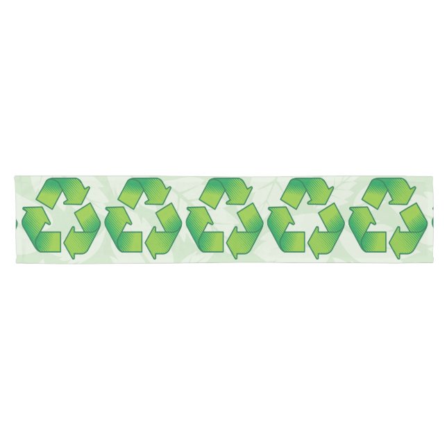 Chemin De Table Court Symbole de recyclage (Horizontal)
