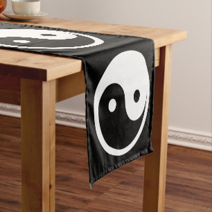 Chemin De Table Court Symbole Yin Yang - tatouage solide design 2