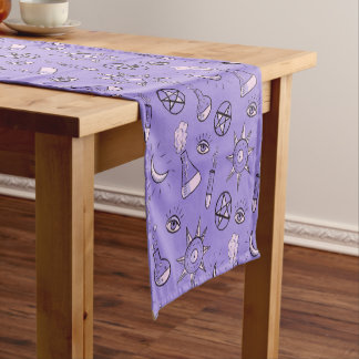 Chemin De Table Court Symboles occultes de cuisine Motif - Magie mystiqu