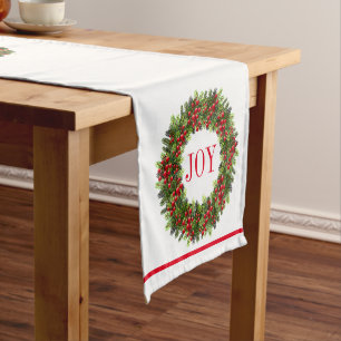 Chemin De Table Court Table Runner Christmas Joy