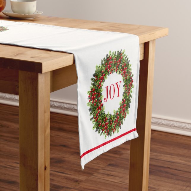 Chemin De Table Court Table Runner Christmas Joy (In Situ)