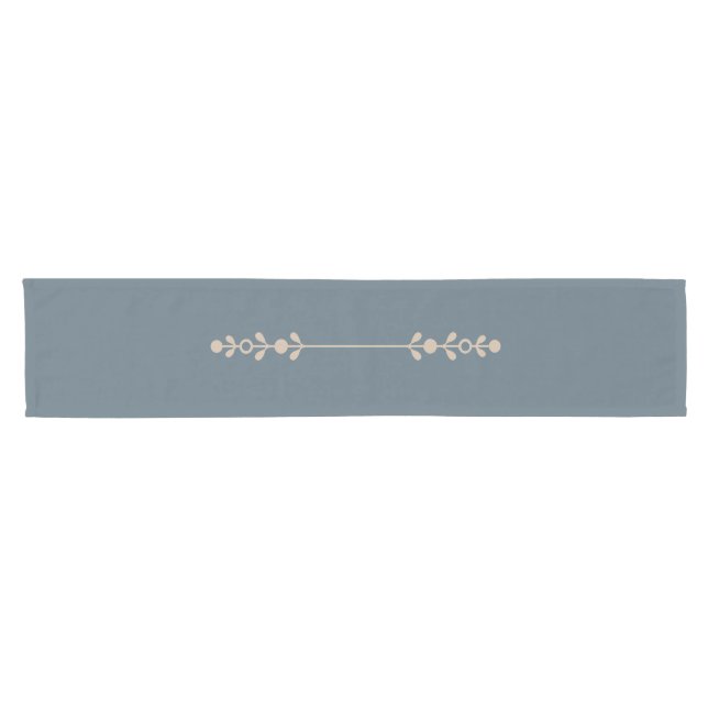 Chemin De Table Court Table Runner Neutral Farmhouse Baby's Breath (Horizontal)