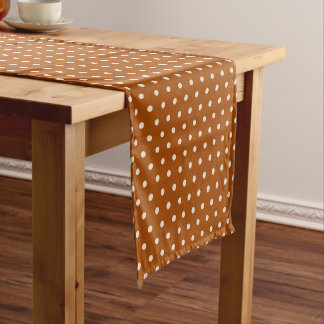 Chemin De Table Court Taches de pois marron