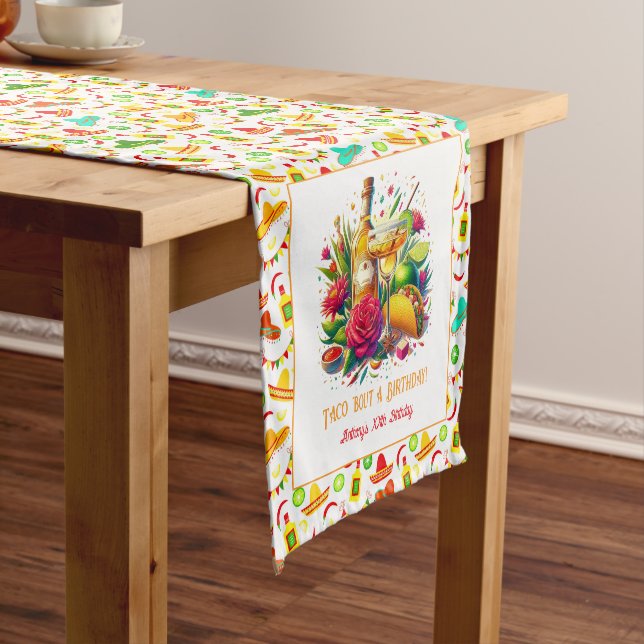 Chemin De Table Court « Taco ’Bout un anniversaire ! » Fiesta (In Situ)