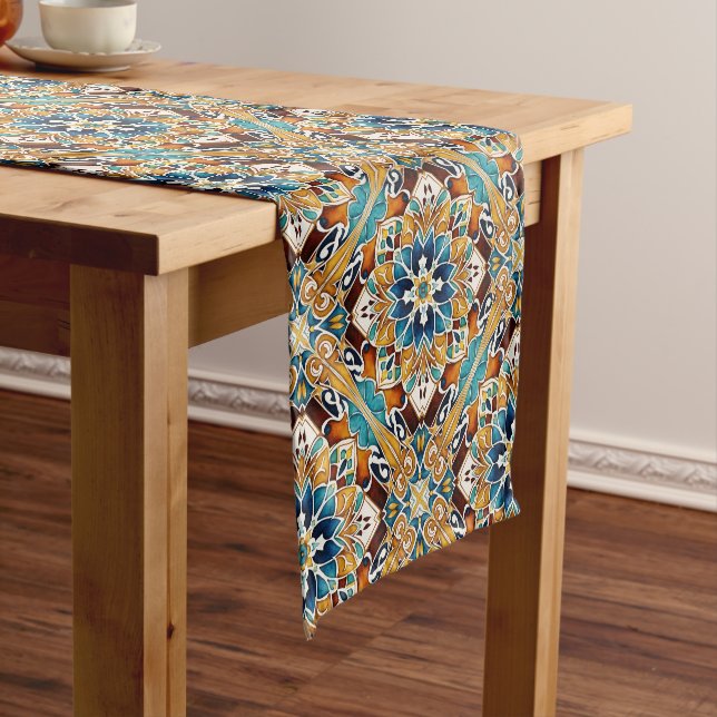 Chemin De Table Court Talavera azulejo Décor vintage mexicain mariage (In Situ)