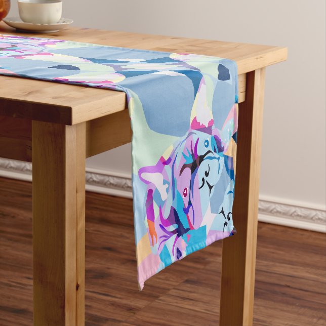 Chemin De Table Court Tapis de table Bouledogue Français Moderne (In Situ)
