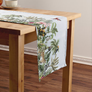 Chemin De Table Court Tapis de table faune et flore de la jungle tropica