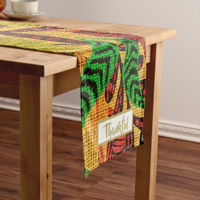 Chemin De Table Court Thanksgiving Automne Rustique Feutre d'automne Mer (In Situ)