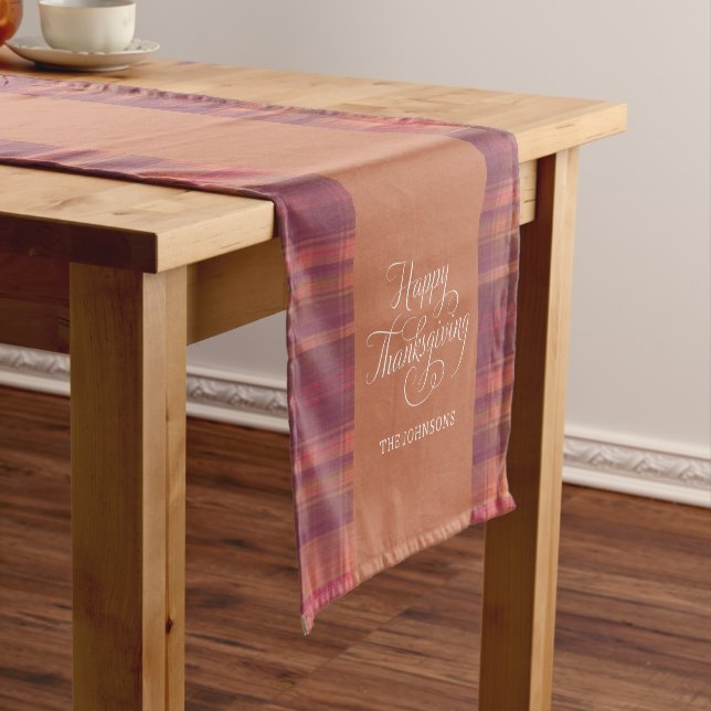 Chemin De Table Court Thanksgiving Russe Motif rose Retro (In Situ)