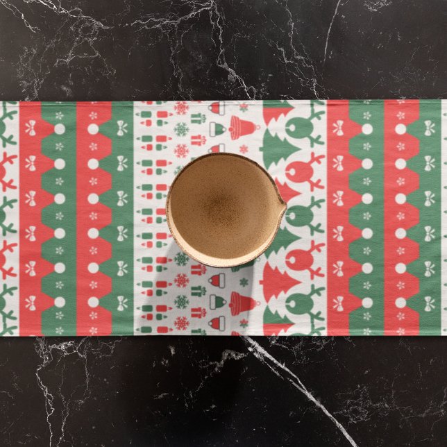 Chemin De Table Court Thème de Noël (Table runner)