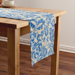 Chemin De Table Court Tissu brocart damassé fleur de Venise de William M