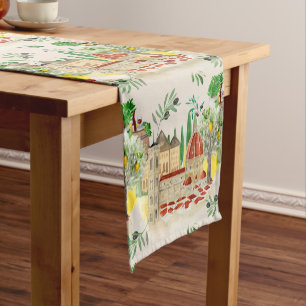 Chemin De Table Court Toscane, Toscane, Italie, olives, citrons,