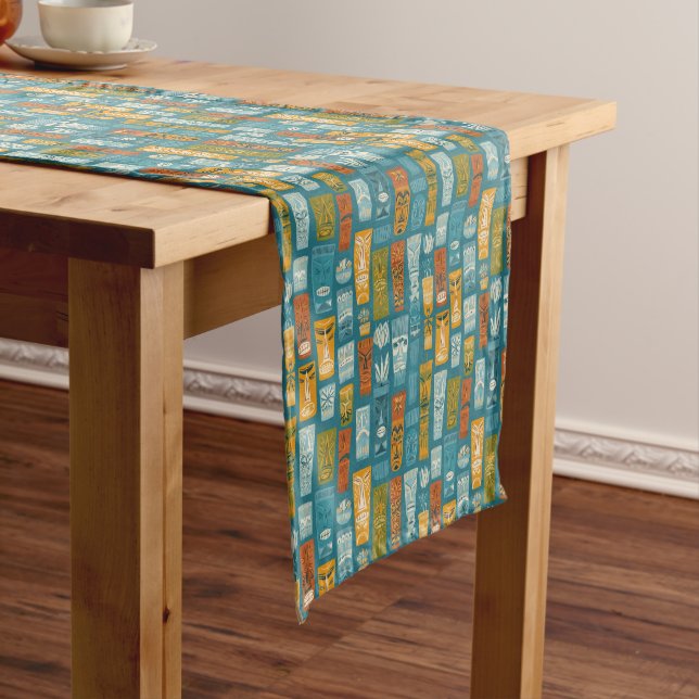 Chemin De Table Court Totems Tiki Rétro (In Situ)