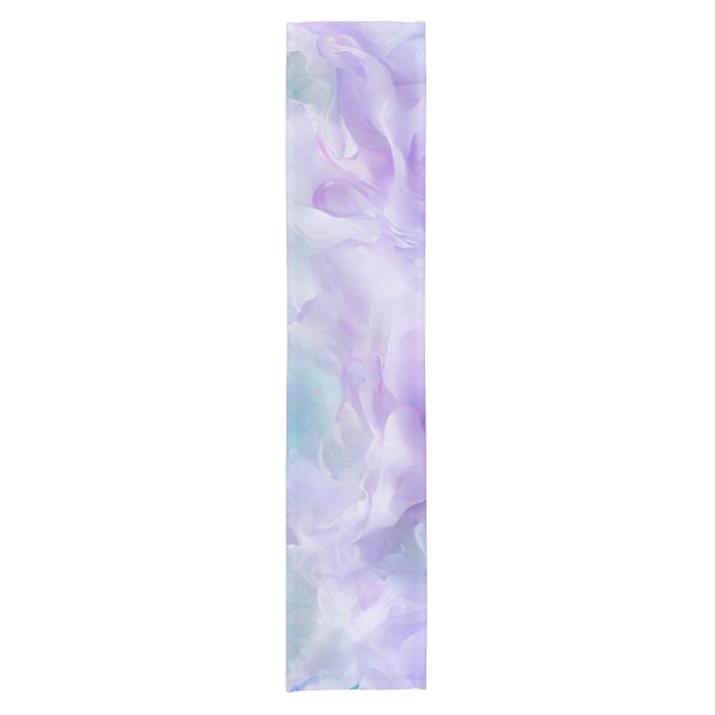 Chemin De Table Court Tourbillon de nuage bleu et violet (Devant)