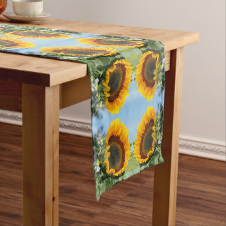 Chemin De Table Court Tournesol Au Soleil Fleur Abstraite Art