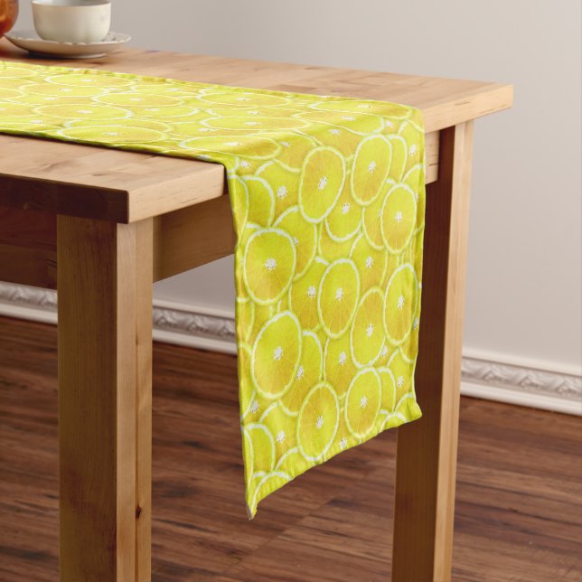 Chemin De Table Court Tranches de citron (In Situ)