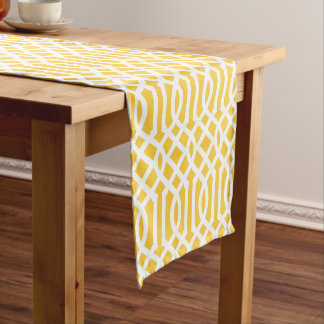 Chemin De Table Court Trellis jaune