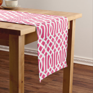 Chemin De Table Court Trellis rose chaud