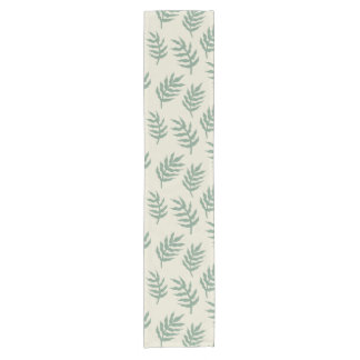 Chemin De Table Court Tropical Jungle Rainforest Fern Feuille Motif 
