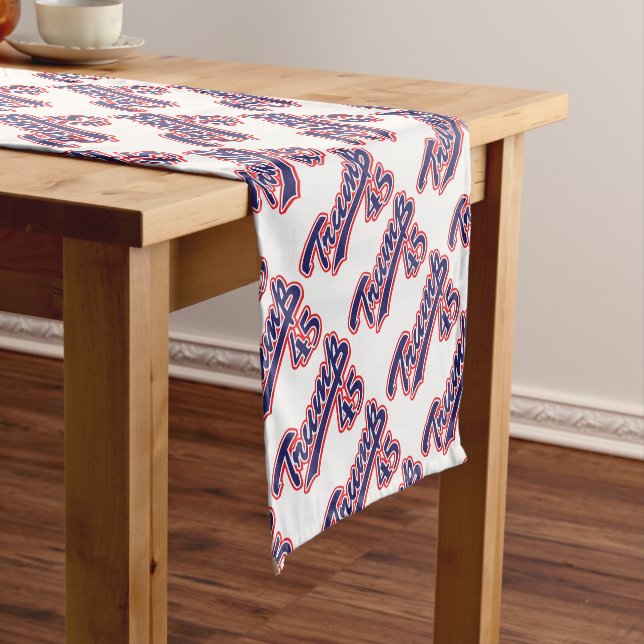 Chemin De Table Court Trump-45-Blue (In Situ)