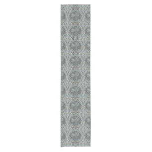 Chemin De Table Court Tulipes Art Nouveau Tonalités Couleur De Table Gri
