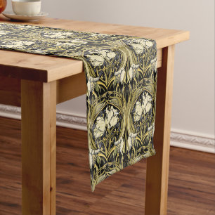 Chemin De Table Court Tulipes blanches Art nouveau