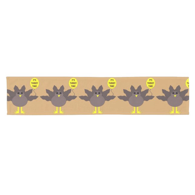 Chemin De Table Court Turquie Heure Thanksgiving Table Runner (Horizontal)