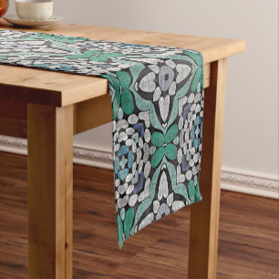 Chemin De Table Court Turquoise Vert Turquoise Bleu Hip Bohemian Bali Ar