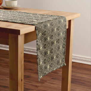 Chemin De Table Court Twirlers colorés Abstraits P & P Half Brick Sepia