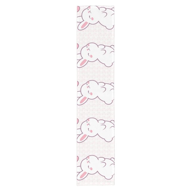 Chemin De Table Court Un petit lapin fait de sentiments (Devant)