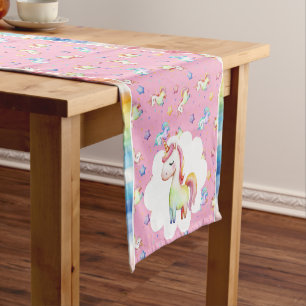 Chemin De Table Court Unicorne arc-en-ciel
