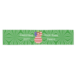 Chemin De Table Court USA Red Hair Angel Noël Drapeau personnalisé