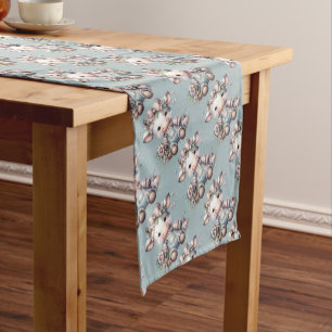 Chemin De Table Court Vache Bébé mignonne Pastel dans les salons avec fl