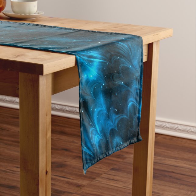 Chemin De Table Court Vagues bleu foncé (In Situ)
