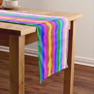 Chemin De Table Court Vagues de couleur