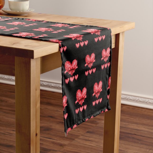 Chemin De Table Court Valentine's Day Love & Hearts Collection ❤️ (In Situ)