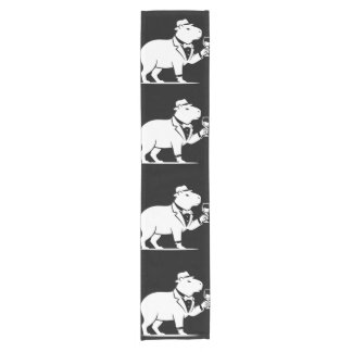 Chemin De Table Court Verre à vin capybara drôle minimaliste moderne