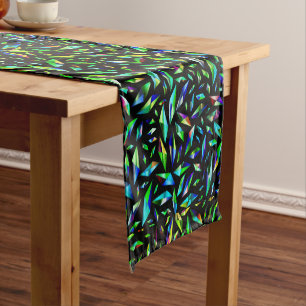 Chemin De Table Court Vert en mille morceaux