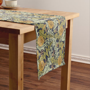 Chemin De Table Court Victorienne époque Art Nouveau Dandelion Flower Mo