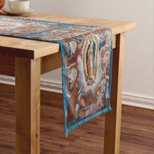 Chemin De Table Court "Vierge coureur de table d'art de Guadalupe"