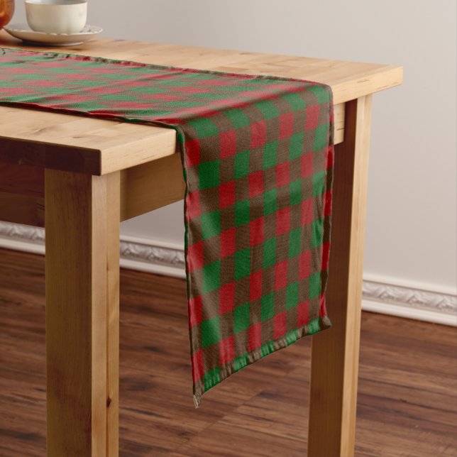 Chemin De Table Court Vieux plaid de tartan écossais de Moncreiffe (In Situ)