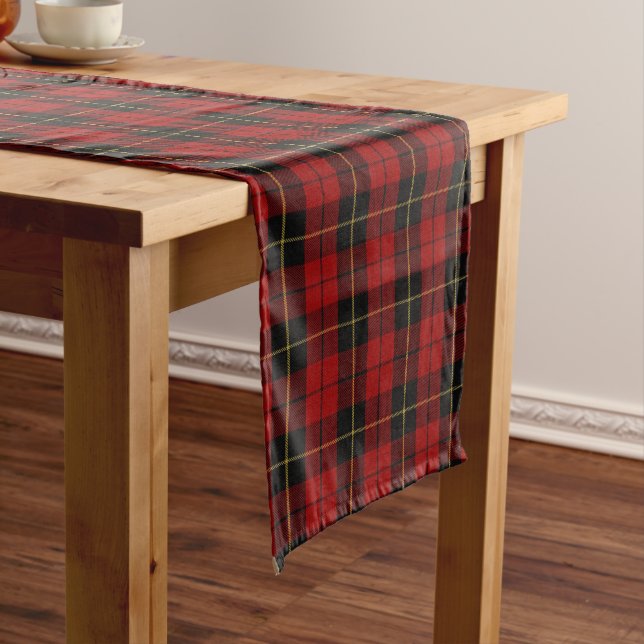 Chemin De Table Court Vieux plaid de tartan écossais de Wallace de clan (In Situ)