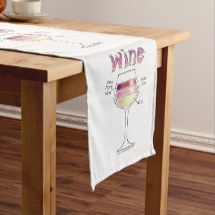 CHEMIN DE TABLE COURT VIN, PLUS DE VIN, BIEN PLUS DE VIN