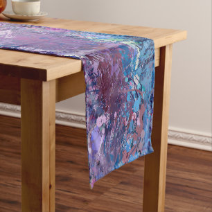 Chemin De Table Court Violet Drops Abstraction