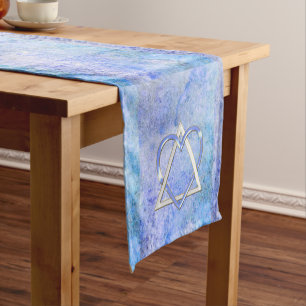 Chemin De Table Court Vive Mon Coeur Juif (Bleu)